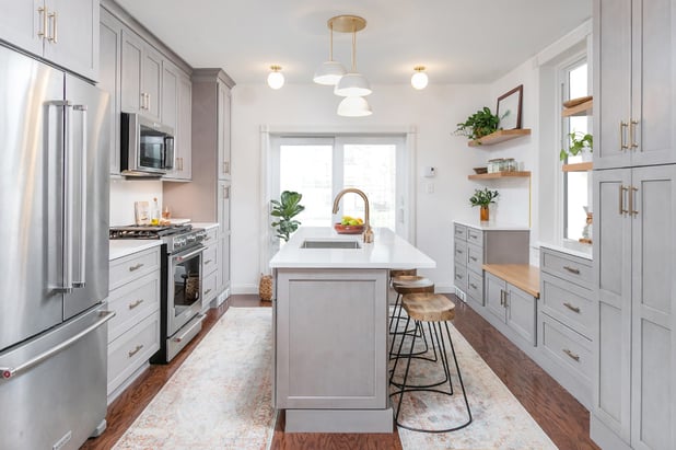 West Philadelphia Kitchen Remodel with Mid Century Vibes Transitional Philadelphia by Bellweather Design-Build-LLC