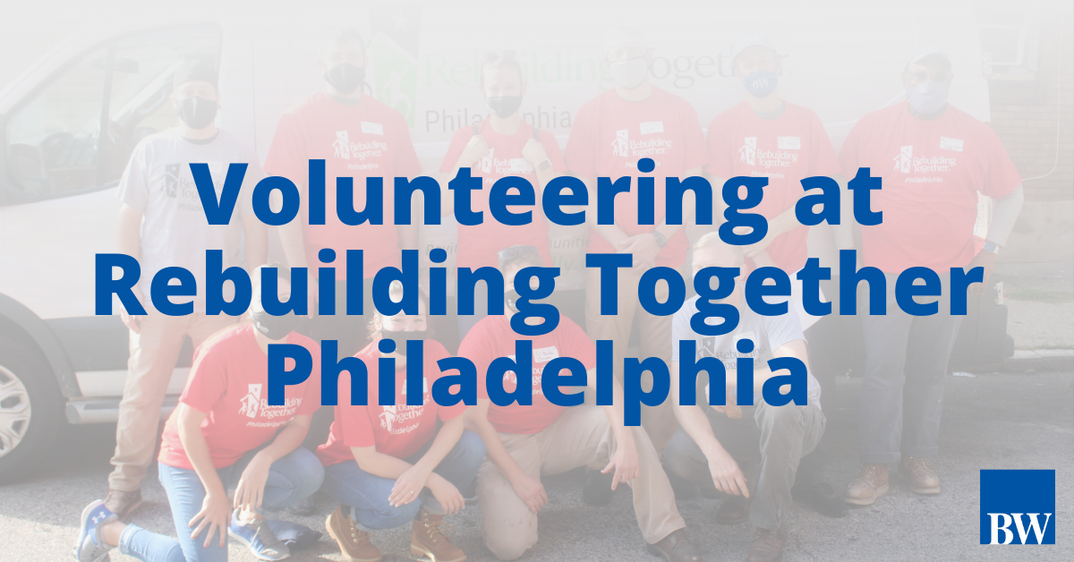 Bellweather Volunteers at Rebuilding Together Philadelphia